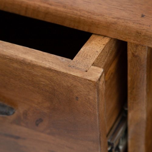 ARMARIO MARRÓN MADERA DE MANGO SALÓN 105 X 43 X 180 CM IXIA