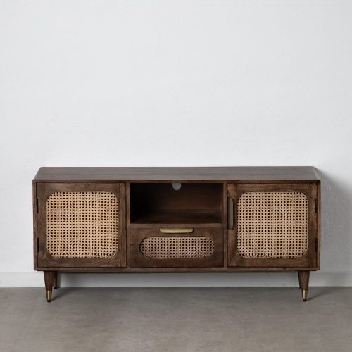 MUEBLE TV NATURAL MADERA-RATÁN SALÓN 130 X 38 X 58 CM IXIA