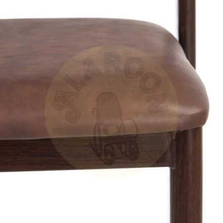 Silla de salón tapizada en PU marrón con estructura metálica 51x55x72cm - Ixia - 603728IX - foto-secundaria-5