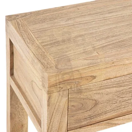 Consola de entrada en madera de mindi acabado natural 100x35x85cm - Ixia - 603817IX - foto-secundaria-2