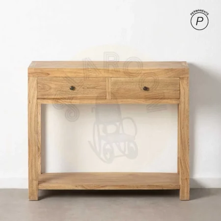 Consola de entrada en madera de mindi acabado natural 100x35x85cm - Ixia - 603817IX - foto-secundaria-8