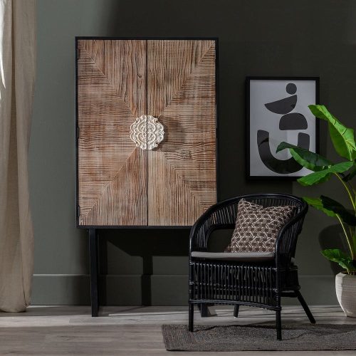 ARMARIO MARRÓN OSCURO 90 X 38 X 175 CM IXIA