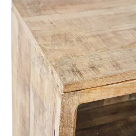 Vitrina en madera de mango blanco rozado con puertas de cristal 120x35.50x88.50cm - Ixia - 604770IX - foto-secundaria-2
