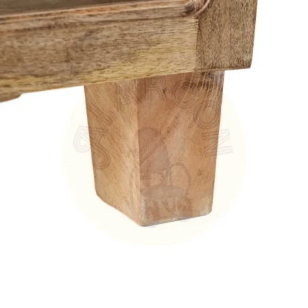 Vitrina en madera de mango blanco rozado con puertas de cristal 120x35.50x88.50cm - Ixia - 604770IX - foto-secundaria-5