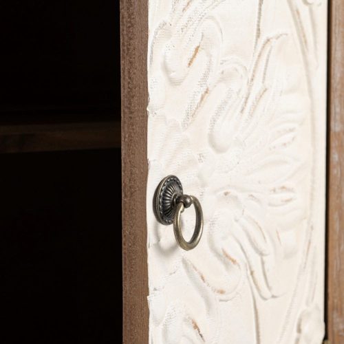 ARMARIO NATURAL-BLANCO MADERA 64 X 37 X 86 CM IXIA