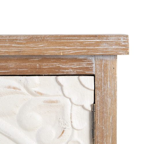 ARMARIO NATURAL-BLANCO MADERA 64 X 37 X 86 CM IXIA