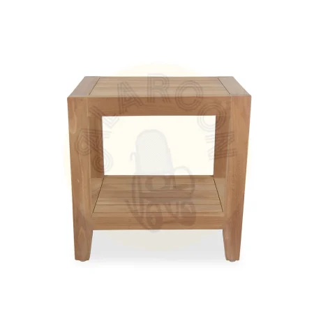Mesa auxiliar de jardín Brisa en teca 1 estante madera maciza hecha a mano - Moycor - 6049020MYC - foto-secundaria-1