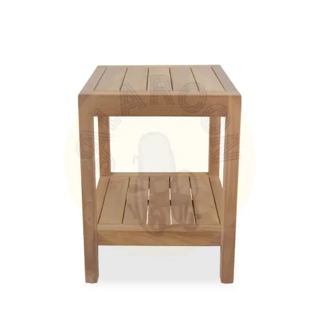 Mesa auxiliar de jardín Brisa en teca 1 estante madera maciza hecha a mano - Moycor - 6049020MYC - foto-secundaria-2