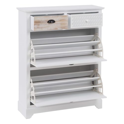 ZAPATERO BLANCO-NATURAL MADERA DE ABETO 85 X 30 X 110 CM IXIA