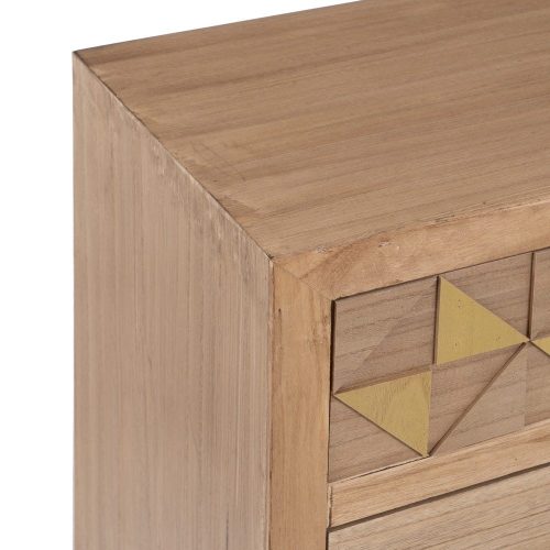 ZAPATERO NATURAL-ORO MADERA PAULONIA 85 X 30 X 110 CM IXIA
