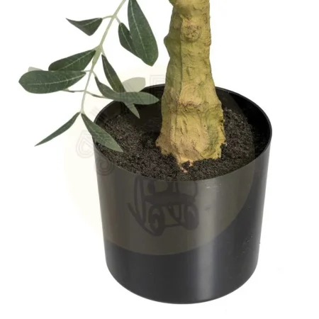 Planta artificial olivo verde con macetero negro 56x48x78cm - Ixia - 605467IX - foto-secundaria-2