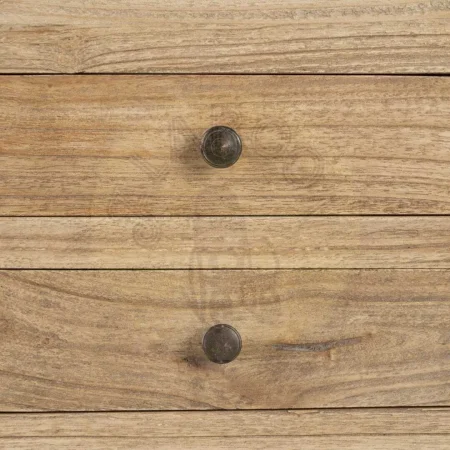 Mesita de noche natural en madera de mindi con cajón 45x30x66cm - Ixia - 605531IX - foto-secundaria-3