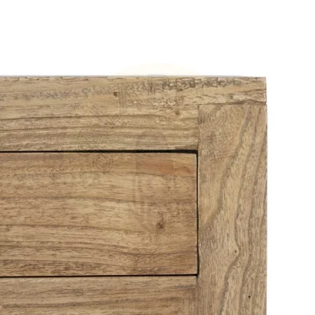 Mesita de noche natural en madera de mindi con cajón 45x30x66cm - Ixia - 605531IX - foto-secundaria-5