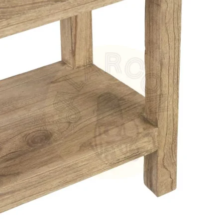 Mesita de noche natural en madera de mindi con cajón 45x30x66cm - Ixia - 605531IX - foto-secundaria-6