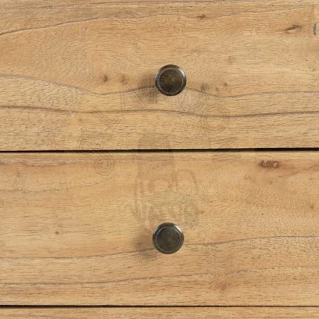 Mesita de noche natural en madera de mindi con cajón 43x34x55cm - Ixia - 605532IX - foto-secundaria-4