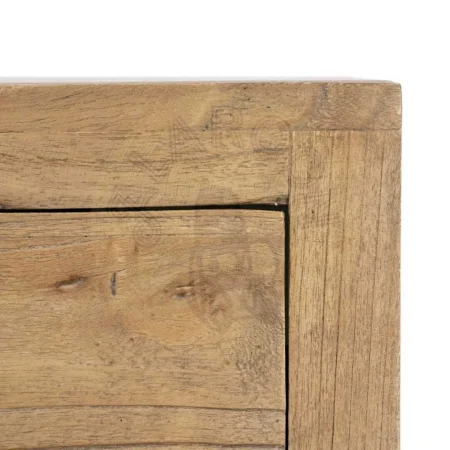 Mesita de noche natural en madera de mindi con cajón 43x34x55cm - Ixia - 605532IX - foto-secundaria-5