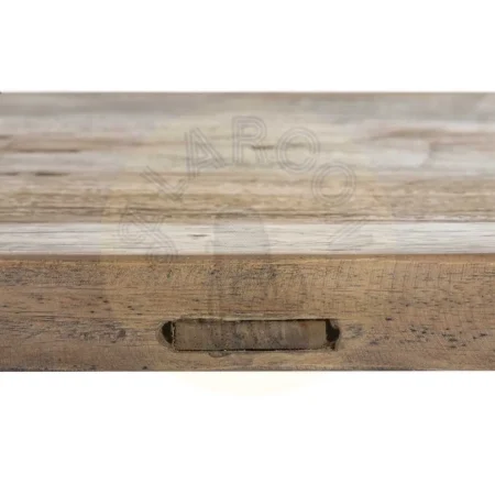Mesa de comedor acabado natural y negro en madera reciclada y estructura de hierro 220x90x76cm - Ixia - 605559IX - foto-secundaria-2