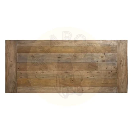 Mesa de comedor acabado natural y negro en madera reciclada y estructura de hierro 220x90x76cm - Ixia - 605559IX - foto-secundaria-6