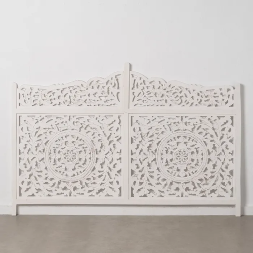 CABECERO BLANCO ROZADO DM-MADERA 180 X 123 CM IXIA