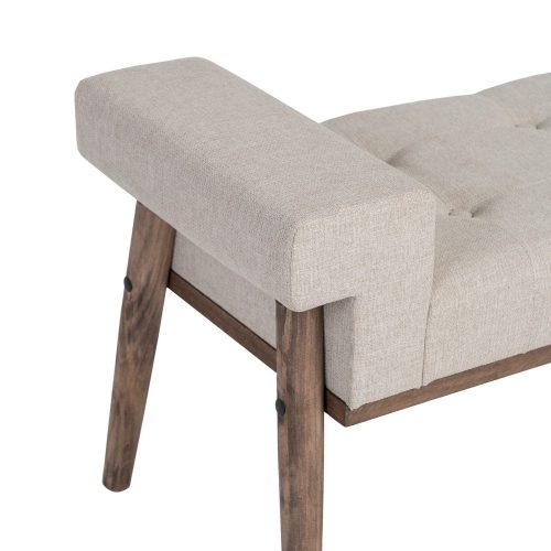 BANQUETA TEJIDO-MADERA DECORACIÓN 120 X 40 X 50 CM IXIA
