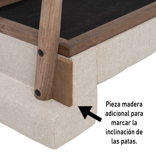BANQUETA TEJIDO-MADERA DECORACIÓN 120 X 40 X 50 CM IXIA