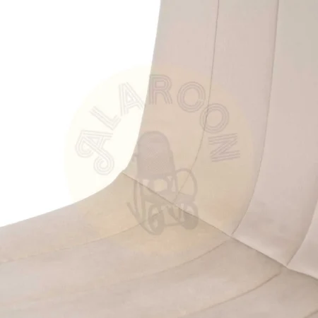 Silla beige de terciopelo para salón con estructura en DM y patas de hierro 45x51x88.50cm - Ixia - 606142IX - foto-secundaria-4