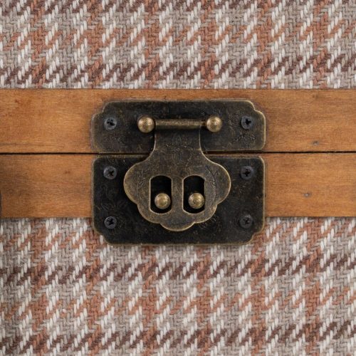 SET 2 BAÚLES CUADROS TEJIDO-MADERA 45 X 30 X 29 CM IXIA