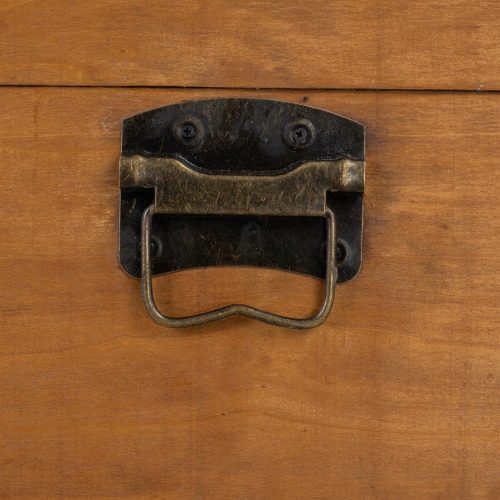 SET 3 BAÚLES NATURAL-VERDE TEJIDO-MADERA 90 X 47 X 45 CM IXIA