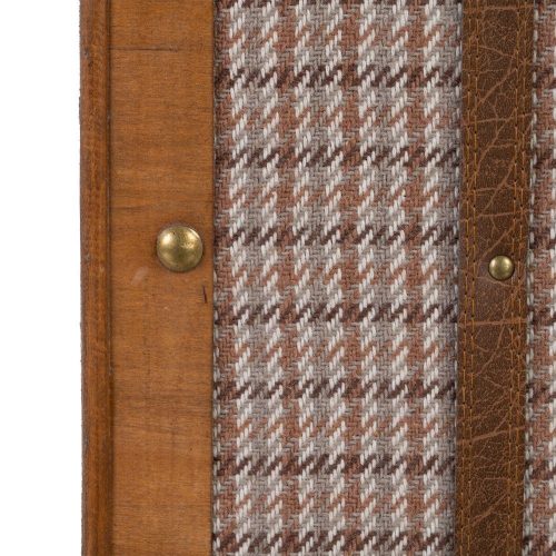 SET 2 MALETAS CUADROS TEJIDO-MADERA 50 X 36 X 20 CM IXIA