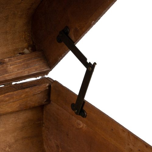SET 2 MALETAS CUADROS TEJIDO-MADERA 50 X 36 X 20 CM IXIA
