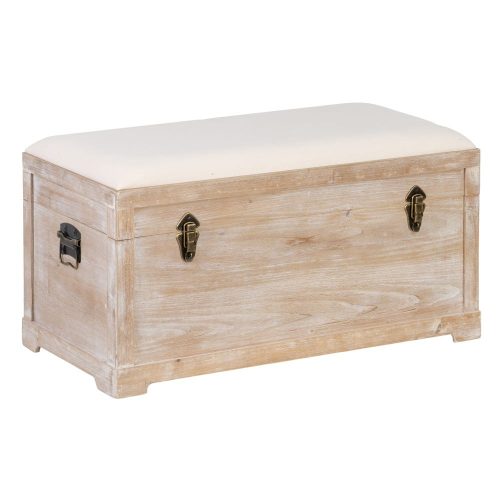 SET 3 BAÚLES NATURAL-CREMA DM-TEJIDO 80 X 40 X 42 CM IXIA