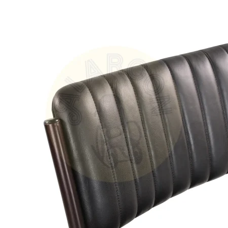 Sillón Cambridge en piel negra con estructura de hierro hecho a mano - Moycor - 606400MYC - foto-secundaria-5
