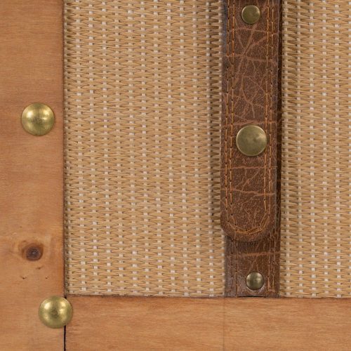 SET 2 BAÚLES NATURAL TEJIDO-MADERA 45 X 30 X 29 CM IXIA