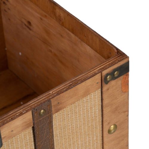 SET 2 BAÚLES NATURAL TEJIDO-MADERA 45 X 30 X 29 CM IXIA
