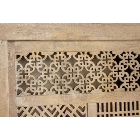 Alacena Style 2 puertas correderas madera de mango maciza base de metal estantes interiores diseño contemporáneo artesanal 140x40x170cm - Giner y Colomer - 6070GYC - foto-secundaria-3