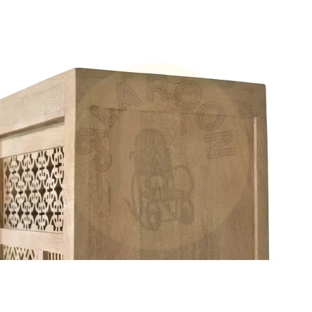 Alacena Style 2 puertas correderas madera de mango maciza base de metal estantes interiores diseño contemporáneo artesanal 140x40x170cm - Giner y Colomer - 6070GYC - foto-secundaria-5
