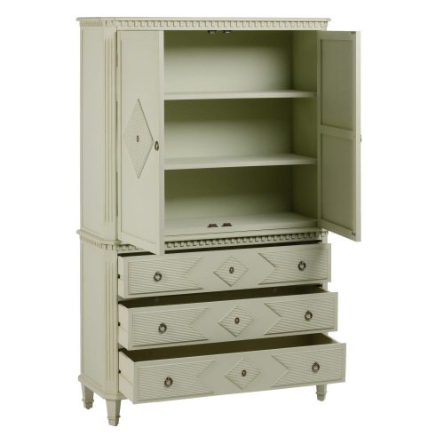 ARMARIO VERDE CLARO DM-MADERA 110 X 40 X 180 CM IXIA
