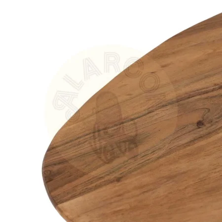 Set de 2 mesas de centro en madera de acacia y hierro color natural 110x63x40cm - Ixia - 607507IX - foto-secundaria-3