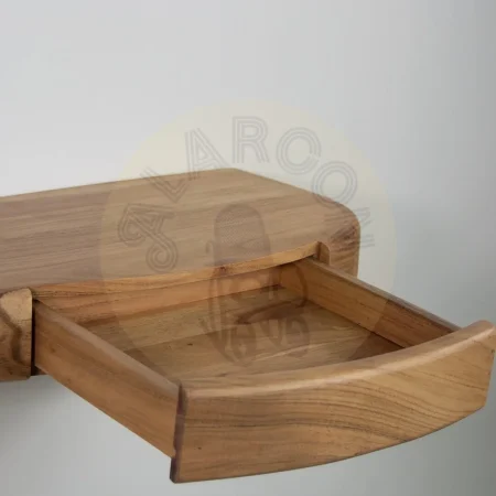Consola flotante de acacia Barcelona con cajón integrado 100x30x8cm - Moycor - 6080212MYC - foto-secundaria-1