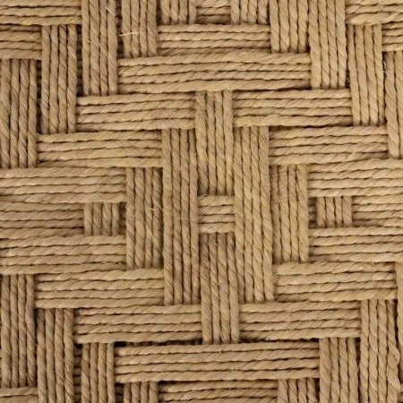 Taburete de fibra natural y madera para salón 40x40x40cm - Ixia - 608027IX - foto-secundaria-4