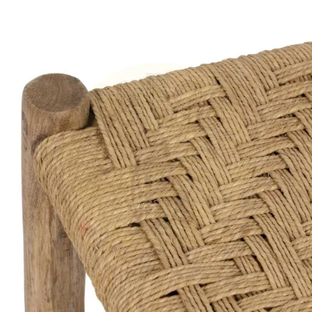 Banqueta de fibra natural y madera de mango para salón 92x42x41cm - Ixia - 608029IX - foto-secundaria-1
