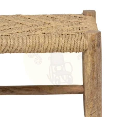 Banqueta de fibra natural y madera de mango para salón 92x42x41cm - Ixia - 608029IX - foto-secundaria-2