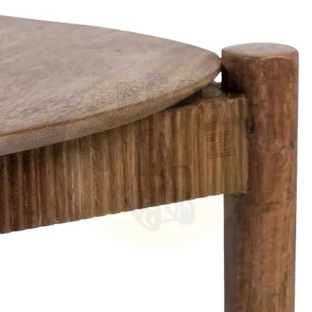 Juego de 2 mesas auxiliares en madera de mango acabado natural 58x56x56cm - Ixia - 608171IX - foto-secundaria-3