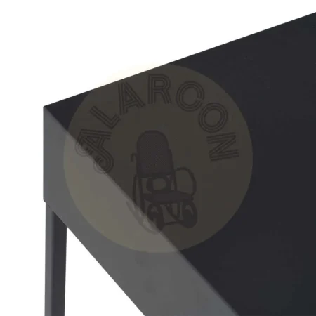 Mesita auxiliar negra de acero con cajón y tirador dorado 43x41x50cm - Ixia - 608267IX - foto-secundaria-2