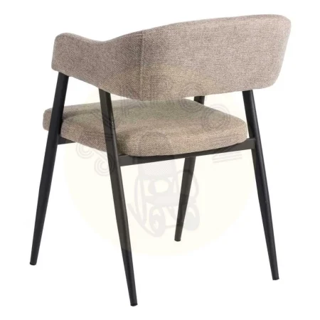 Silla en tejido taupe con patas de acero 56x60x81cm - Ixia - 608301IX - foto-secundaria-2
