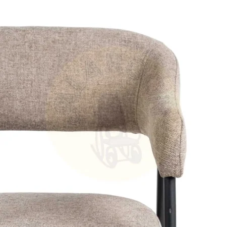 Silla en tejido taupe con patas de acero 56x60x81cm - Ixia - 608301IX - foto-secundaria-3