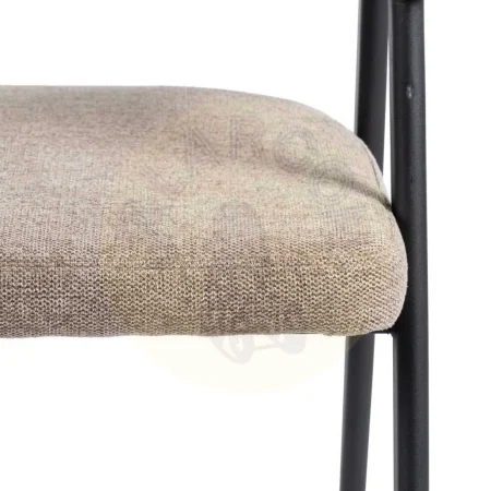 Silla en tejido taupe con patas de acero 56x60x81cm - Ixia - 608301IX - foto-secundaria-4