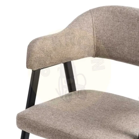 Silla en tejido taupe con patas de acero 56x60x81cm - Ixia - 608301IX - foto-secundaria-5