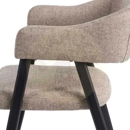 Silla en tejido taupe con patas de acero 56x60x81cm - Ixia - 608301IX - foto-secundaria-6