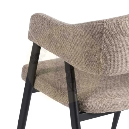 Silla en tejido taupe con patas de acero 56x60x81cm - Ixia - 608301IX - foto-secundaria-7